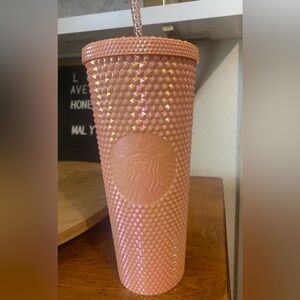 Starbucks iridescent peach studded  tumbler 24oz